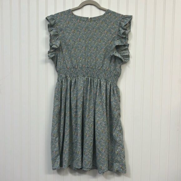 SHEIN Frenchy Women's Ditsy Floral Wrap Front Ruffle Hem Vacation Dress Size XL - Picture 2 of 8